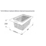 (500mm) Pull out wicker baskets kitchen storage solution